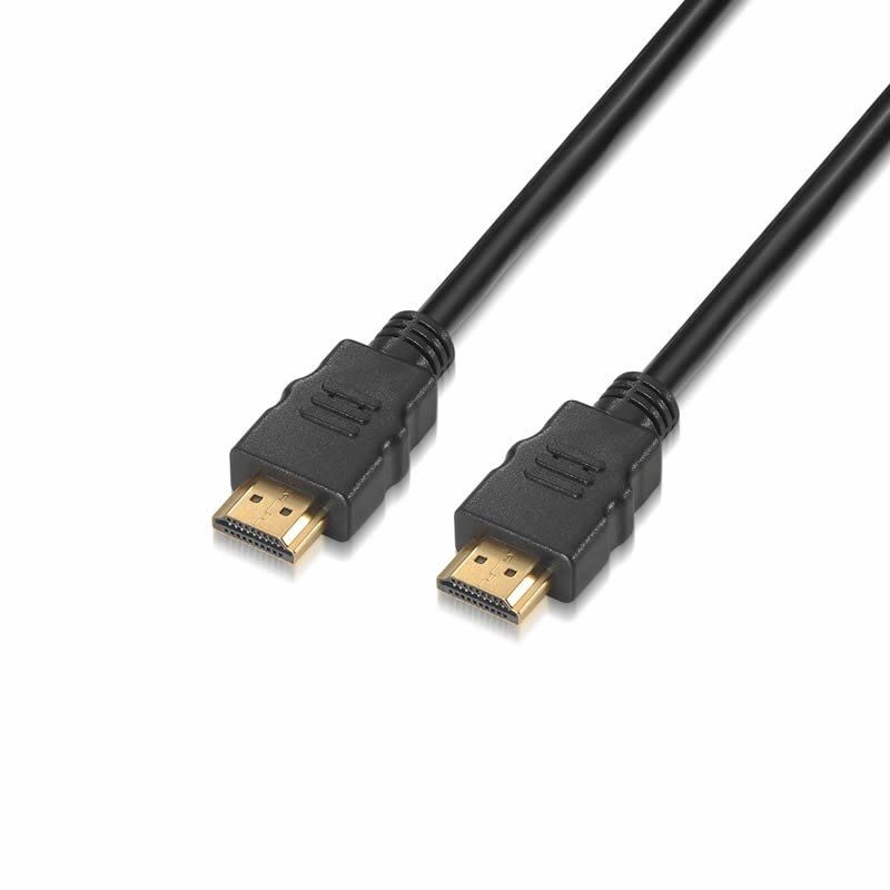 Cable HDMI 2.0 4K Aisens A120-0118/ HDMI Macho - HDMI Macho/ Hasta 10W/ 2250Mbps/ 50cm/ Certificado/ Negro