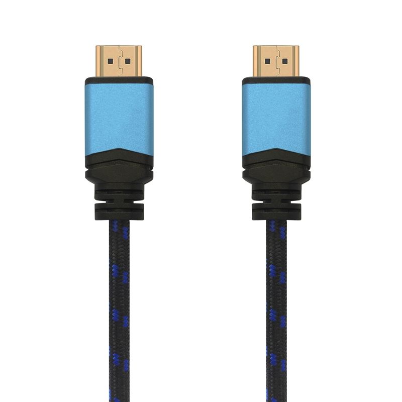 Cable HDMI 2.0 4K Aisens A120-0357/ HDMI Macho - HDMI Macho/ Hasta 10W/ 2250Mbps/ 2m/ Negro/ Azul - Ítem