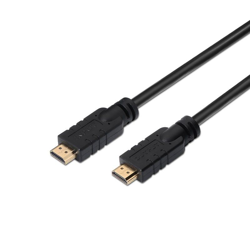 Cable HDMI 2.0 4K Aisens A120-0373/ HDMI Macho - HDMI Macho/ Hasta 10W/ 2250Mbps/ 15m/ Negro