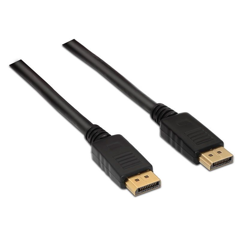 Cable DisplayPort 1.2 4K Aisens A124-0129/ DisplayPort Macho - DisplayPort Macho/ Hasta 5W/ 2300Mbps/ 2m/ Negro