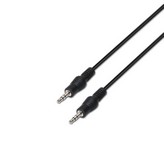 Cable Estéreo Aisens A128-0144/ Jack 3.5 Macho - Jack 3.5 Macho/ Hasta 0.1W/ 10m/ Negro