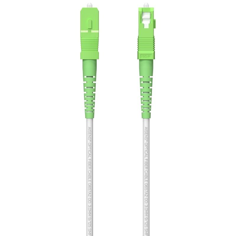 Cable de Fibra Óptica G657A2 3.0 9/125 SMF Aisens A152-0615/ LSZH/ 60m/ Blanco