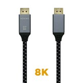 Cable DisplayPort 1.4 8K Aisens A149-0437/ DisplayPort Macho - DisplayPort Macho/ 2m/ Negro Gris