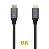 Cable HDMI 2.1 8K Aisens A150-0427/ HDMI Macho - HDMI Macho/ 1.5m/ Gris Negro