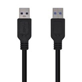 Cable USB 3.0 Aisens A105-0446/ USB Macho - USB Macho/ 1m/ Negro