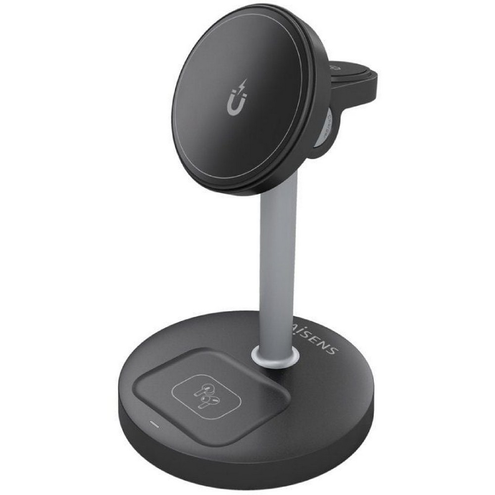 Base de carga Inalámbrica Aisens ASCH-15W3WC066-BK/ 15W/ Negro