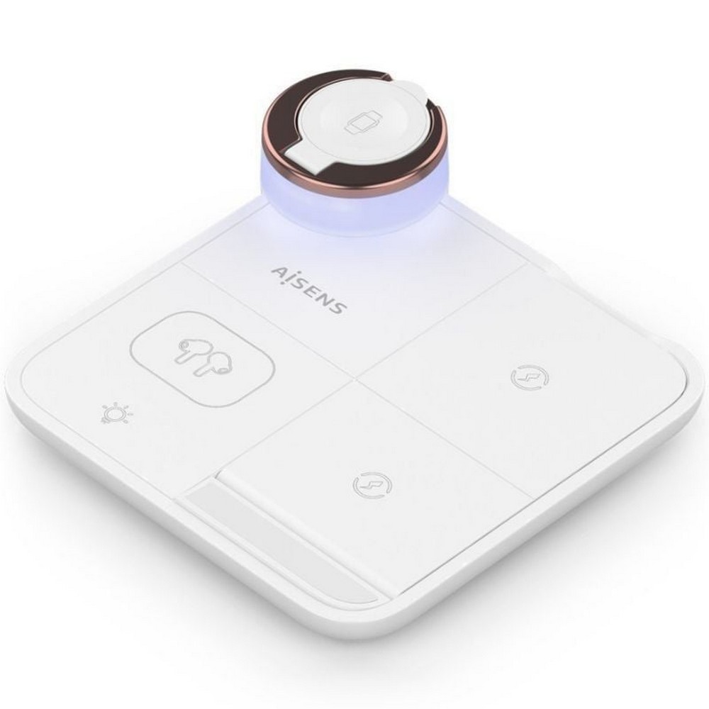 Base de carga Inalámbrica Aisens ASCH-15W4WC061-W/ 15W/ Blanco