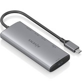 Docking USB Tipo-C Aisens ASUC-6P029-GR/ 1xHDMI 4K/ 1xUSB/ 2xUSB Tipo-C/ 1xLector de Tarjetas/ Gris