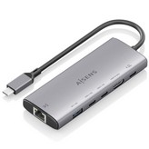 Docking USB Tipo-C Aisens ASUC-6P030-GR/ 1xHDMI 4K/ 1xUSB/ 2xUSB Tipo-C/ 1xRJ45/ 1xUSB Tipo-C PD/ Gris