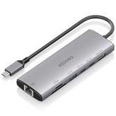 Docking USB Tipo-C Aisens ASUC-7P032-GR/ 1xHDMI 4K/ 1xUSB/ 2xUSB Tipo-C/ 1xRJ45/ 1xLector Tarjetas/ Gris