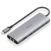Docking USB Tipo-C Aisens ASUC-8P033-GR/ 1xHDMI 4K/ 1xUSB/ 2xUSB Tipo-C/ 1xRJ45/ 1xLector Tarjetas/ 1xUSB Tipo-C PD/ Gris