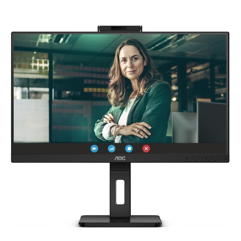Monitor Profesional AOC 24P3CW 23.8'/ Full HD/ Webcam/ Multimedia/ Regulable en altura/ Negro - Ítem