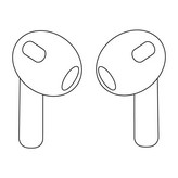Auriculares Bluetooth Apple Airpods V3 3a Generacion con Estuche de Carga Lightning