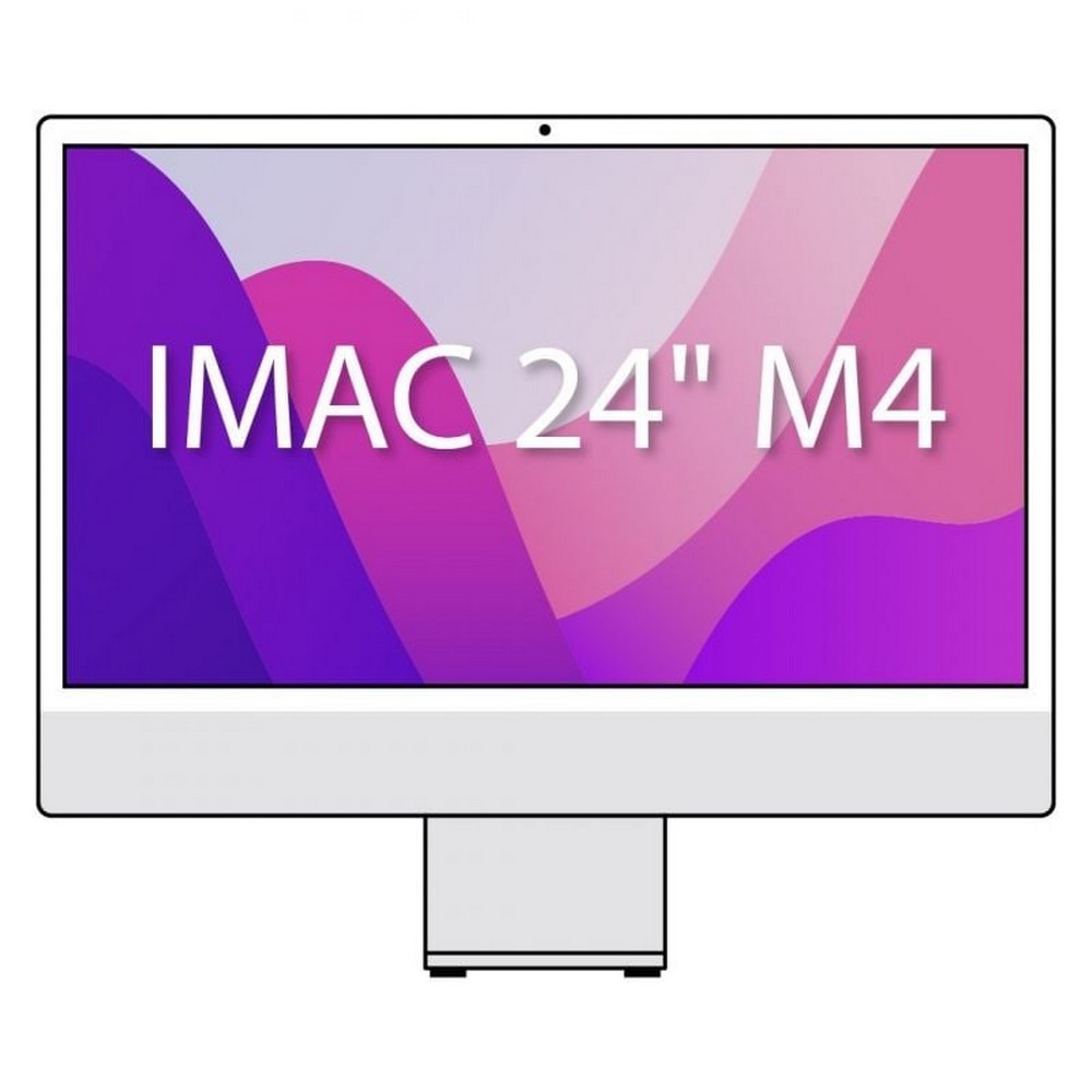 Apple iMac 24' Retina 4,5K / M4 10-Core CPU/ 16Gb/ 512Gb SSD/ 10-Core GPU/ Plata