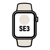 Apple Watch SE3/ GPS/ 40mm/ Caja de Aluminio Blanco Estrella/ Correa Deportiva Blanco Estrella S/M