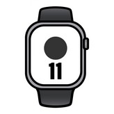 Apple Watch Series 11/ GPS/ 42mm/ Gris Espacial/ Correa Deportiva Negra (S/M)