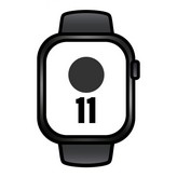 Apple Watch Series 11/ GPS/ 46mm/ Negro Azabache/ Correa Deportiva Negra (S/M)