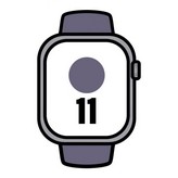 Apple Watch Series 11/ GPS/ 46mm/ Plata/ Correa Deportiva Niebla Lila (M/L)