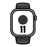 Apple Watch Series 11/ GPS/ Cellular/ 42mm/ Gris Espacial/ Correa Deportiva Negra (M/L)