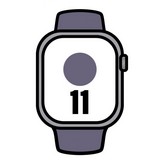 Apple Watch Series 11/ GPS/ Cellular/ 42mm/ Plata/ Correa Deportiva Púrpura (S/M)