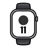 Apple Watch Series 11/ GPS/ Cellular/ 46mm/ Aluminio Gris Espacial/ Correa Deportiva Negra S/M