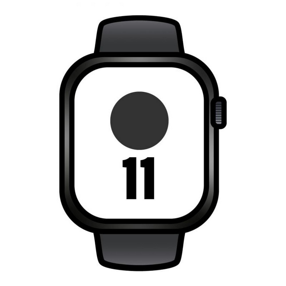 Apple Watch Series 11/ GPS/ Cellular/ 46mm/ Titanio Negro Pizarra/ Correa Deportiva Negro Pizarra (M/L)