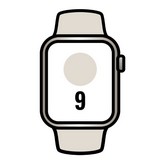 Apple Watch Series 9/ GPS/ 41mm/ Caja de Aluminio Blanco Estrella/ Correa Deportiva Blanco Estrella S/M