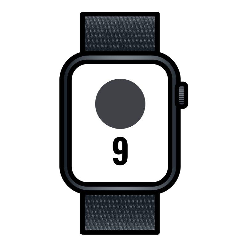 Apple Watch Series 9/ GPS/ 41mm/ Caja de Aluminio Medianoche/ Correa Deportiva Loop Medianoche