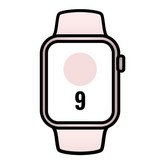 Apple Watch Series 9/ GPS/ 41mm/ Caja de Aluminio Rosa/ Correa Deportiva Rosa Claro S/M