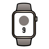 Apple Watch Series 9/ Gps/ Cellular/ 41mm/ Caja de Acero Oro/ Correa deportiva Arcilla S/M