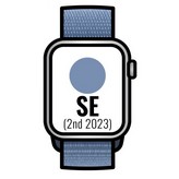Apple Watch SE 2 Gen 2023/ GPS/ 40mm/ Caja de Aluminio Plata/ Correa Deportiva Loop Azul Invierno