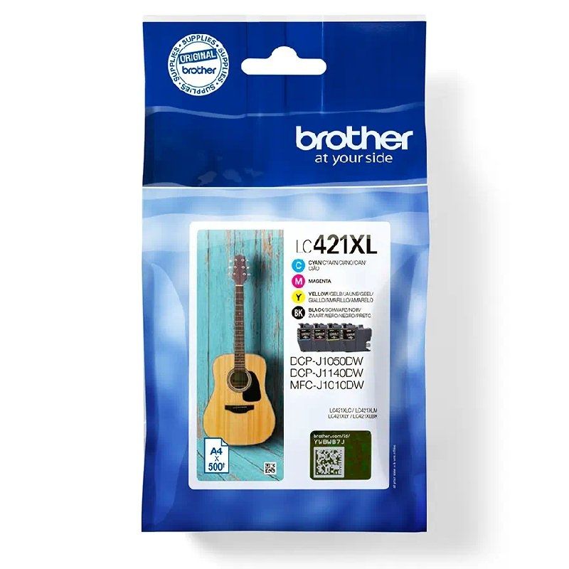 Cartucho de Tinta Original Brother LC421XL Alta Capacidad/ Multipack/ Cian/ Magenta/ Amarillo/ Negro - Ítem