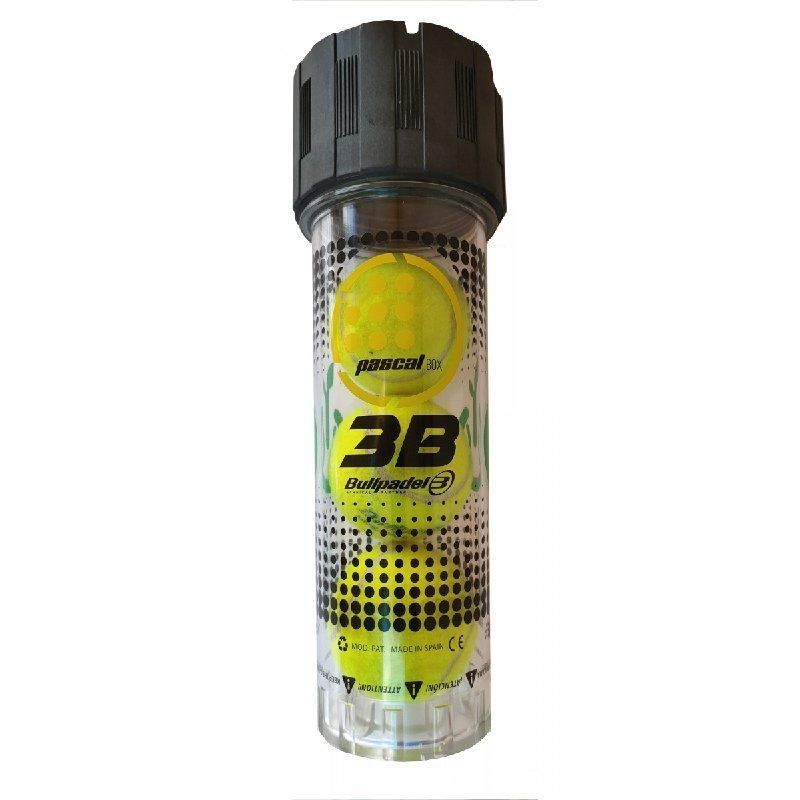 Presurizador para Pelotas de Pádel Bullpadel Pascal Box 3B/ Incluye Bomba Hinchadora/ Capacidad 3 uds