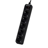 Regleta con interruptor Cyberpower B0520SC0-DE/ 5 Tomas de corriente/ Cable 1.8m/ Negra