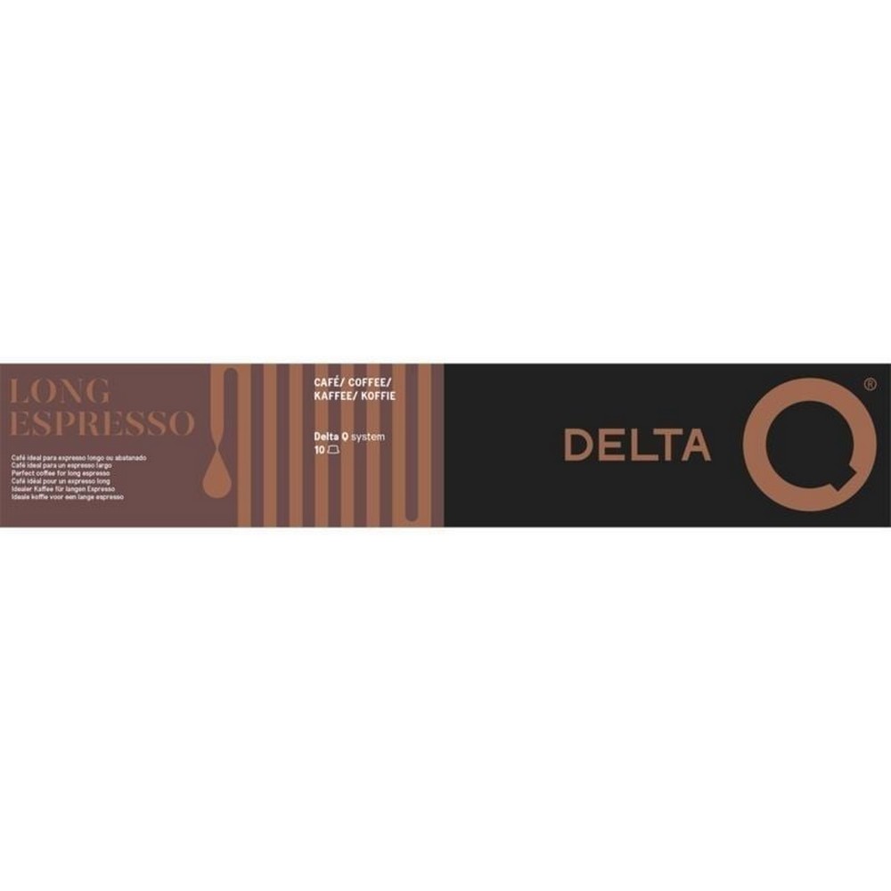 Cápsula Delta Delta Q-Long Espresso para cafeteras Delta/ Caja de 10