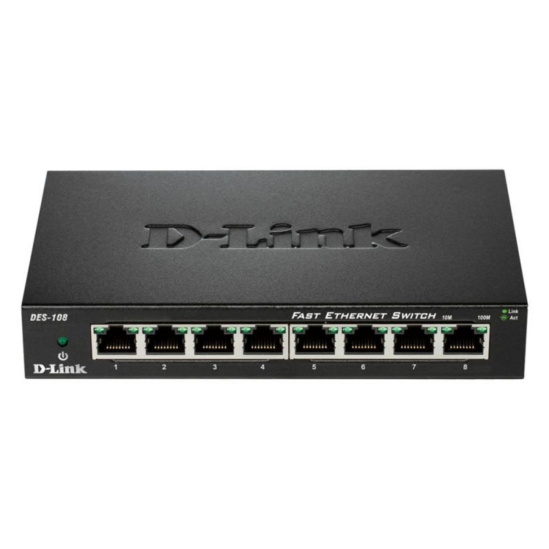 Switch D-Link DES-108 8 Puertos/ RJ-45 10/100