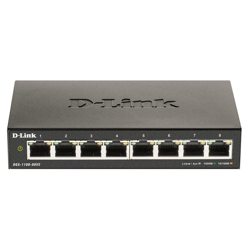 Switch Gestionable D-Link DGS-1100-08V2 8 Puertos/ RJ-45 10/100/1000 - Ítem