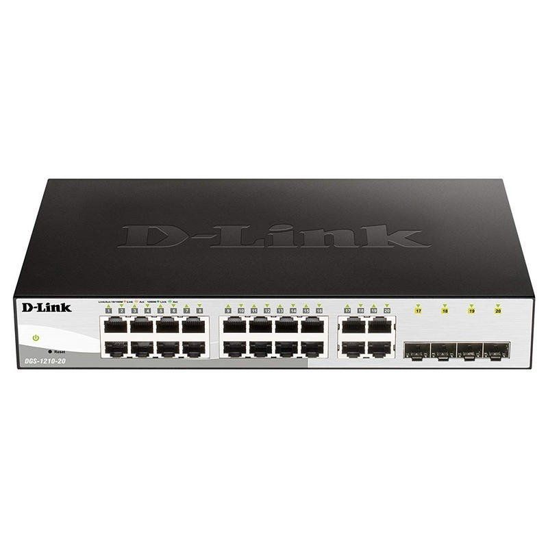 Switch D-Link DGS-1210-20/ 20 Puertos/ RJ45 10/100/1000/ SFP - Ítem