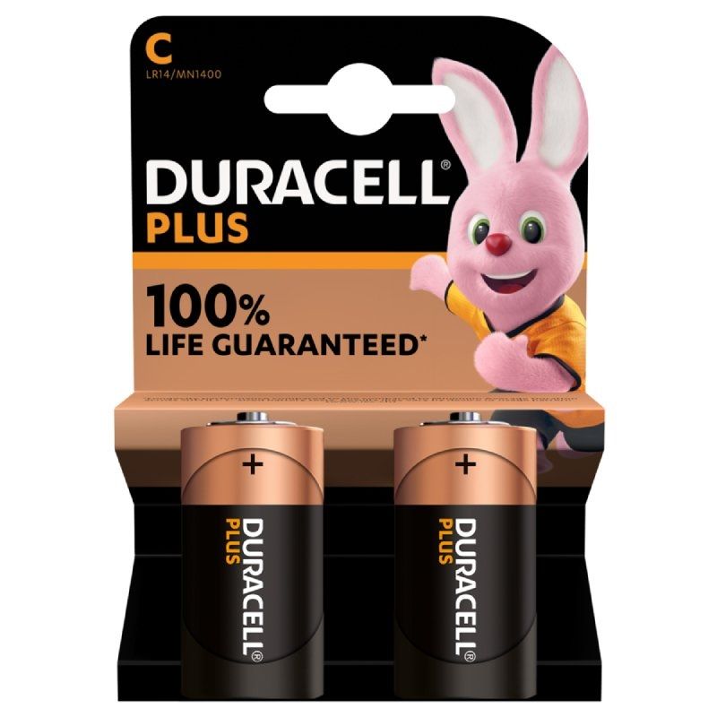 Pack de 2 Pilas C Duracell LR14/ 1.5V/ Alcalinas