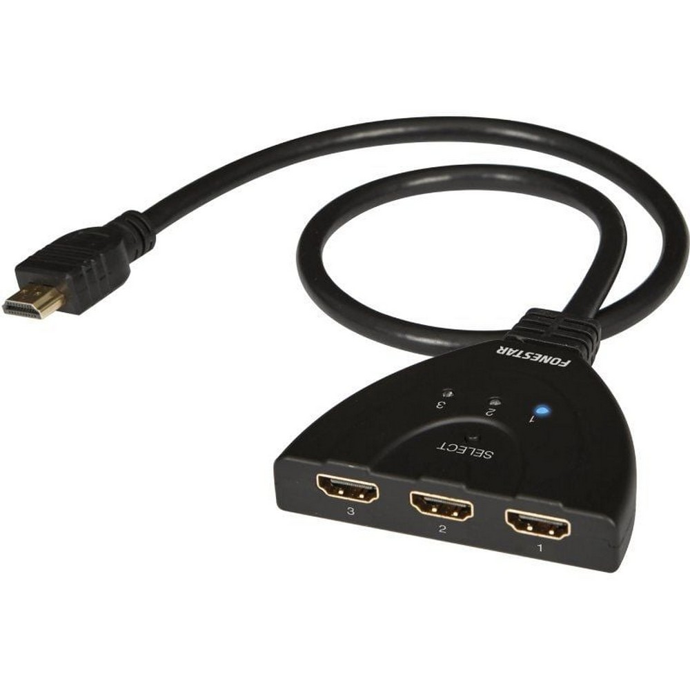 Splitter HDMI 3 en 1 Fonestar FO-513/ 3xHDMI
