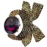Forever Smartwatch Lucca SB-370/ Notificaciones/ Frecuencia Cardiaca/ Oro Rosa/ Incluye Correa Leopardo