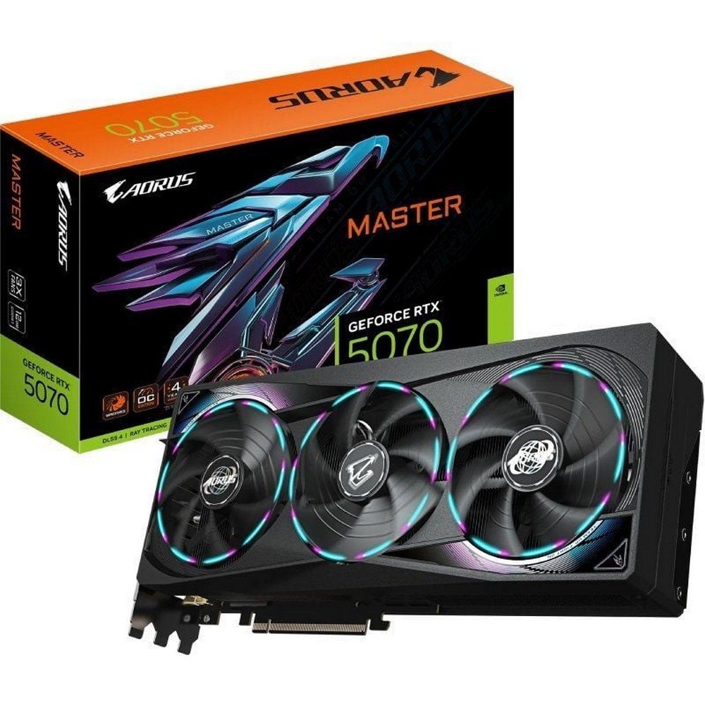 Tarjeta Gráfica Gigabyte AORUS GeForce RTX 5070 Master/ 12GB GDDR7