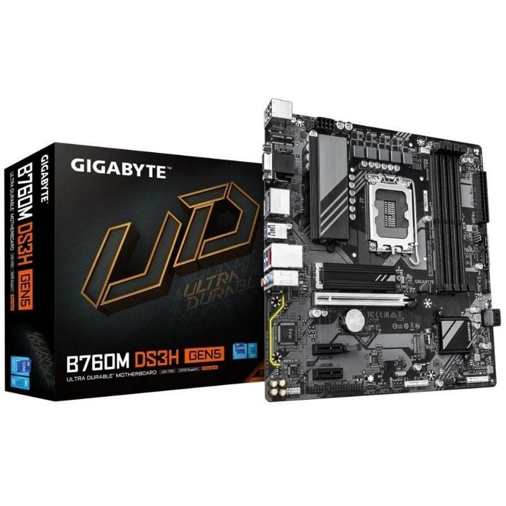 Placa Base Gigabyte B760M DS3H GEN5 Socket 1700/ DDR5/ PCIe 5.0/ Micro ATX