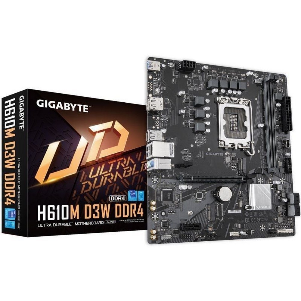 Placa Base Gigabyte H610M D3W DRR4 Socket 1700/ DDR4/ PCIe 4.0/ Micro ATX