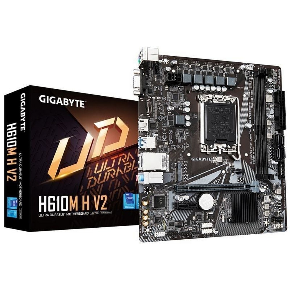 Placa Base Gigabyte H610M H V2 Socket 1700/ DDR4/ PCIe 4.0/ Micro ATX