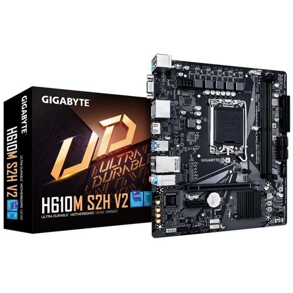 Placa Base Gigabyte H610M S2H V2 Socket 1700/ DDR4/ PCIe 4.0/ Micro ATX