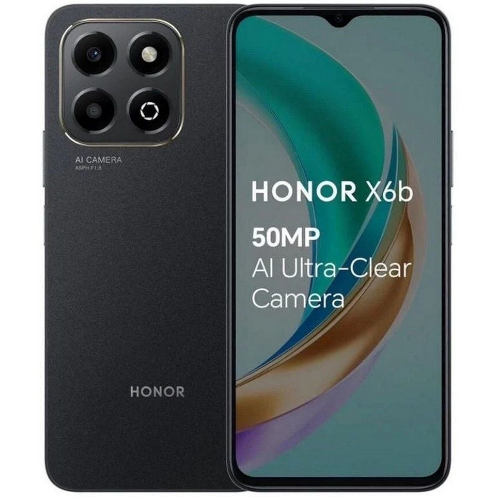 Smartphone Honor X6B 4GB/ 128GB/ 6.56'/ Negro Medianoche