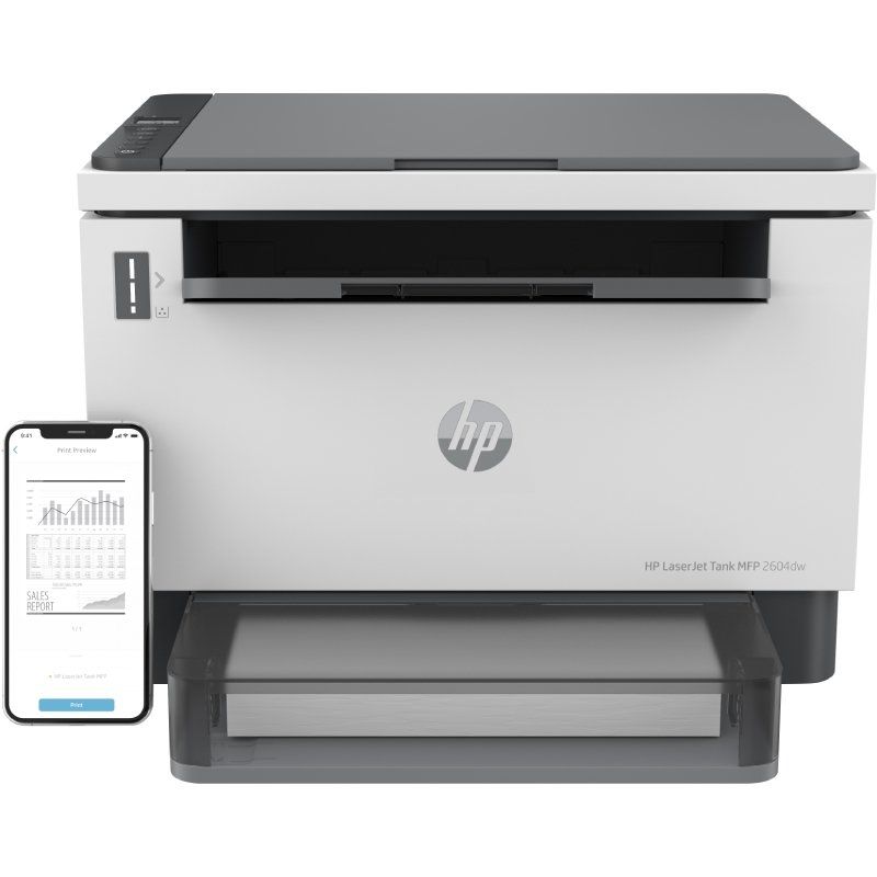 Multifunción Recargable Láser Monocromo HP Laserjet Tank 2604dw WiFi/ Dúplex/ Blanca - Ítem