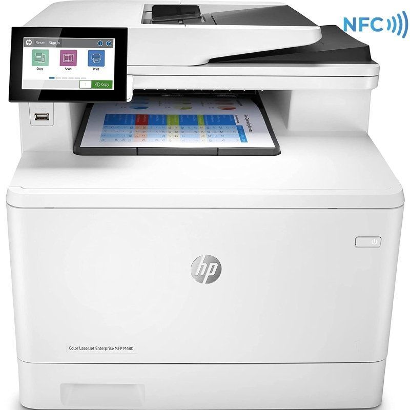 Multifunción Láser Color HP LaserJet Enterprise MFP M480F/ Fax/ Dúplex/ ADF/ Blanca - Ítem