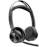 Auriculares Inalámbricos Poly Voyager Focus 2 para Microsoft Teams + Adaptador USB-C-A + Soporte de Carga/ con Micrófono/ Bluetooth/ Negro